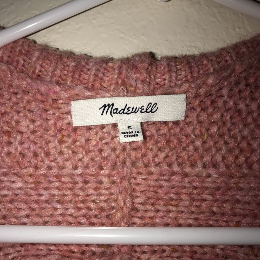 Madewell Bubble-Sleeve Cableknit Cardigan Sweater - Picture 5 of 8